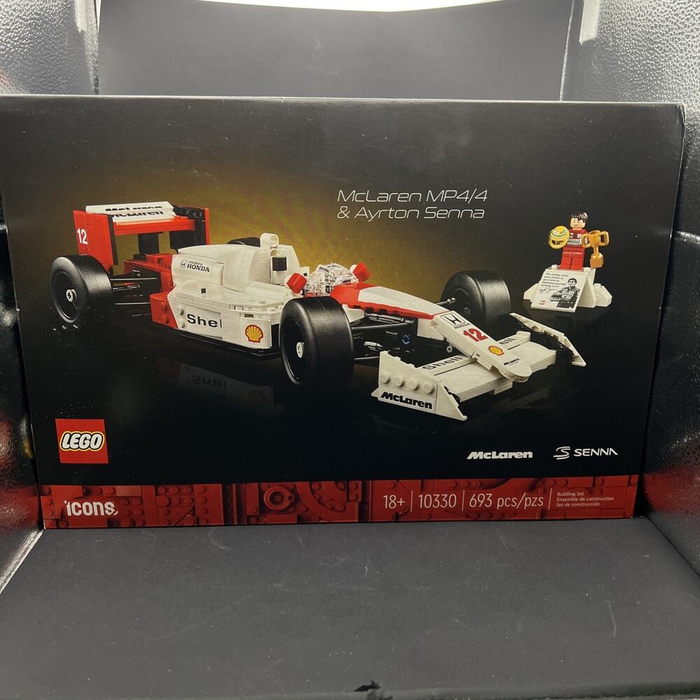 Lego Icons McLaren MP4/4 Ayrton Senna 10330 F1 Car Set Sealed 693 Pcs